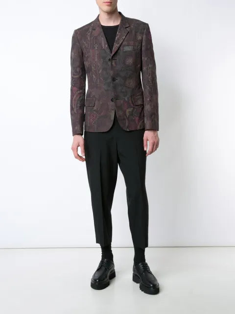 Yohji Yamamoto floral print blazer