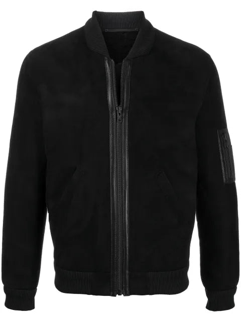 Liska ribbed trim bomber jacket