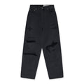 Black Crossed Denim Pants