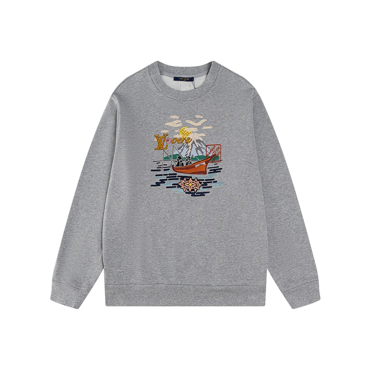 Fishing Embroidered Collab Crewneck Sweatshirt