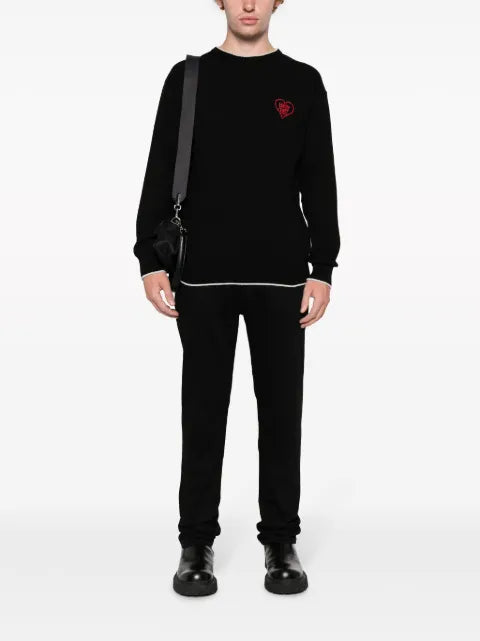 Family First embroidered-logo crew-neck jumper