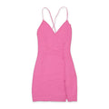 HIGH TIE PINK SLIP DRESS