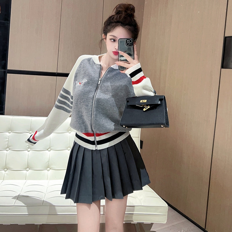 Puppy Zipper Cardigan