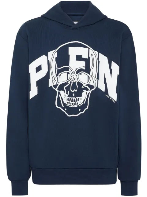 Philipp Plein Skull logo-print cotton hoodie