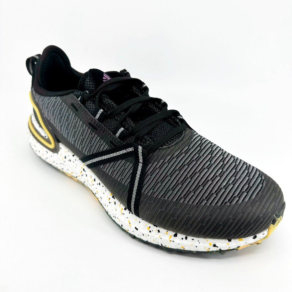 Adidas Solarthon Boost Black Gold Mens Spikeless Golf Shoes FZ1024
