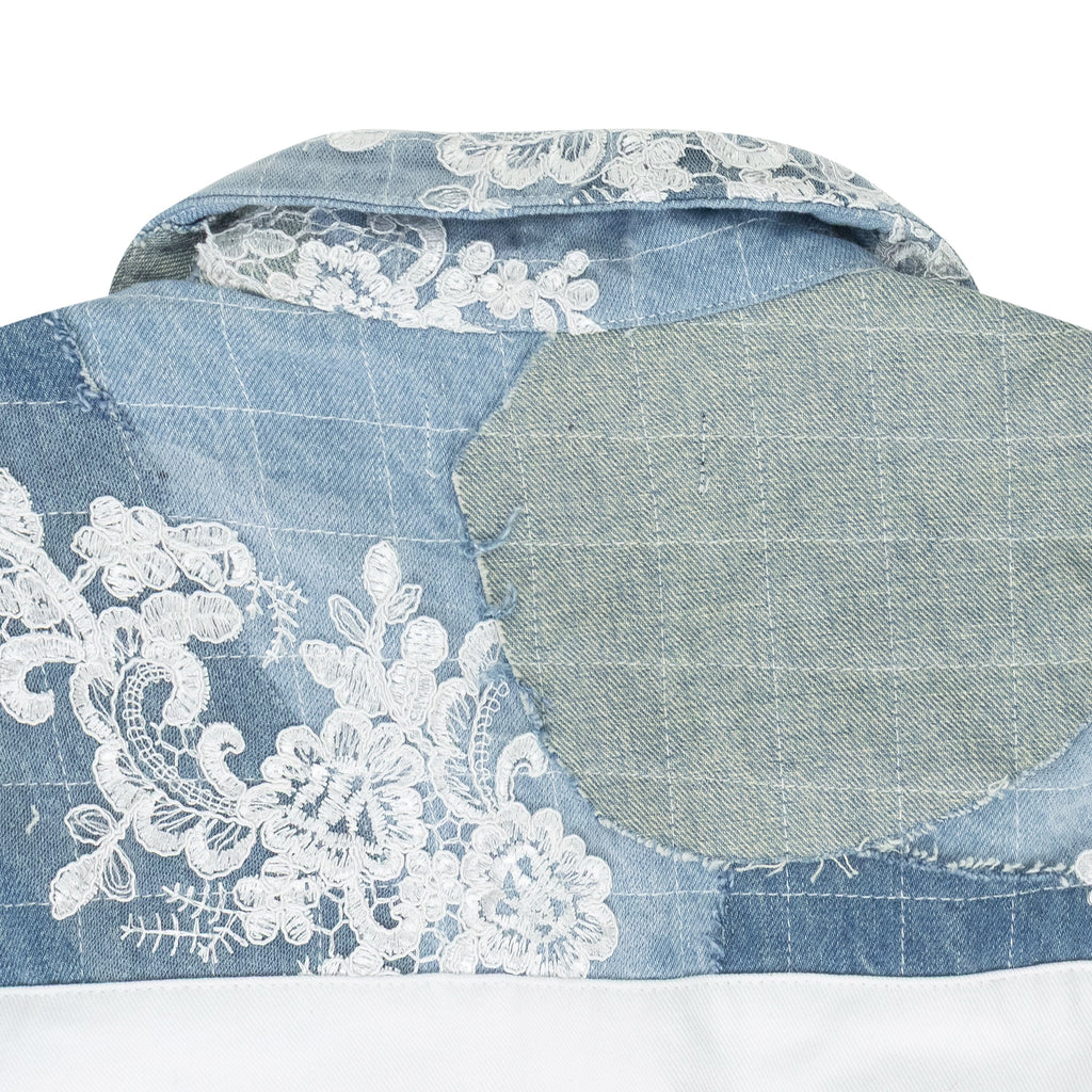 BLUE MERGED RUGBY BUTTON-DOWN SHIRT