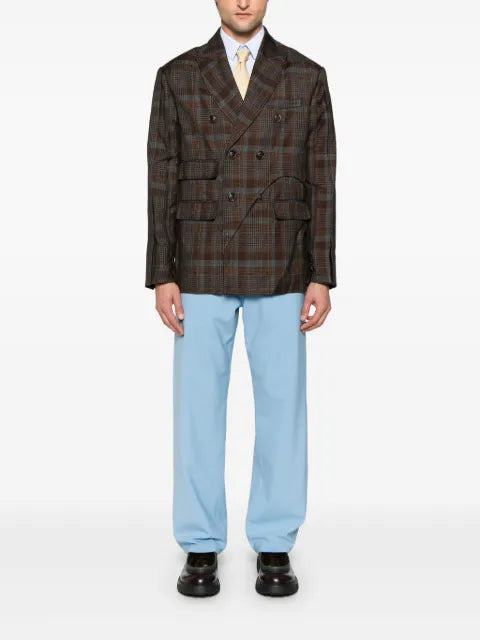 Andersson Bell Soe-check double-breasted blazer