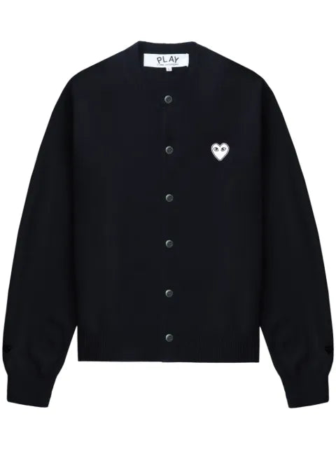 Comme Des Garçons Play heart-appliqué cardigan