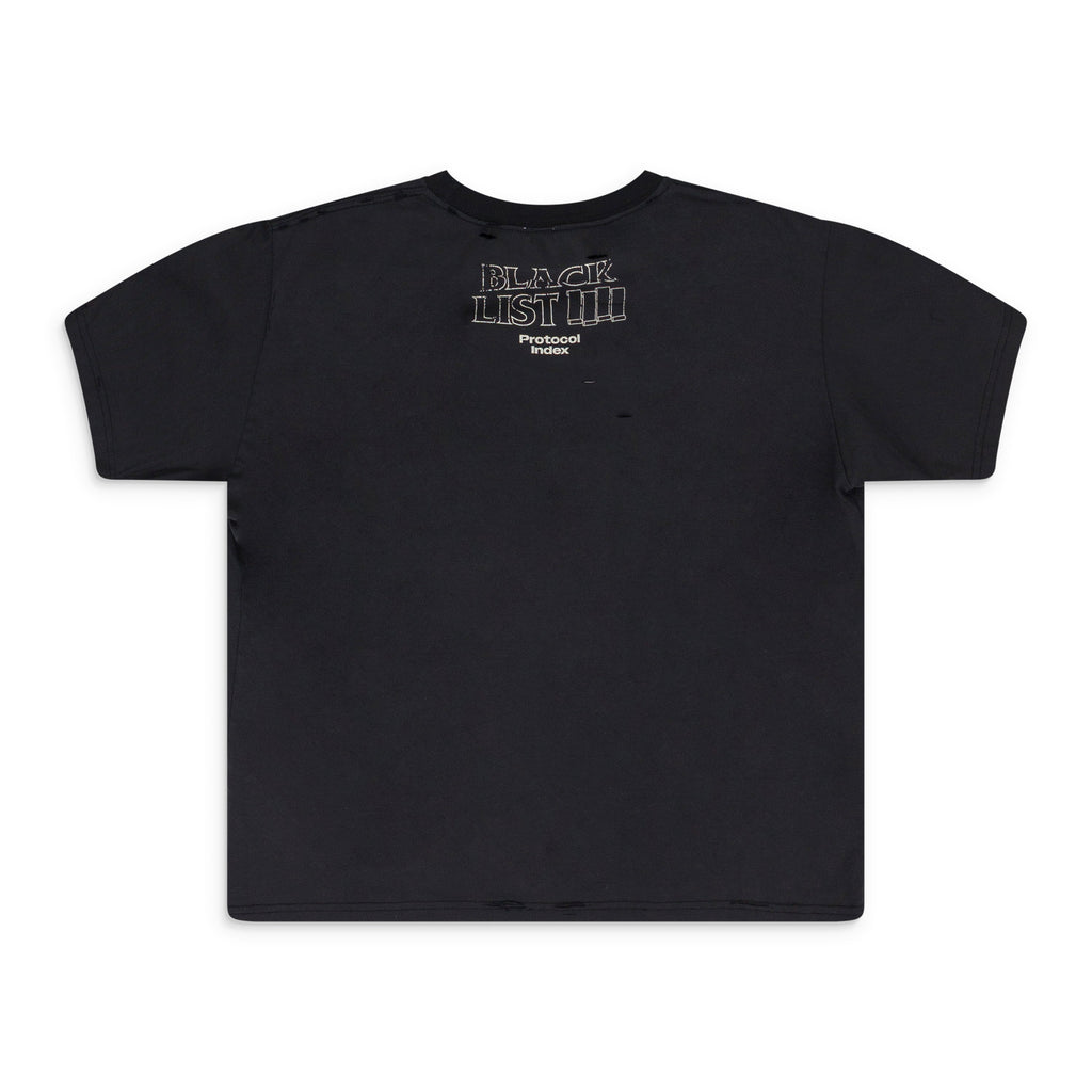 Black BlackList Distressed T Shirt