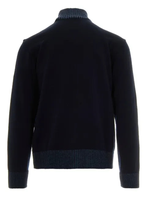 Paul & Shark zipped ribbed-hem cardigan