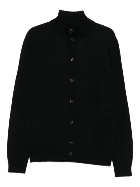 Zanone high-neck button-fastening cardigan