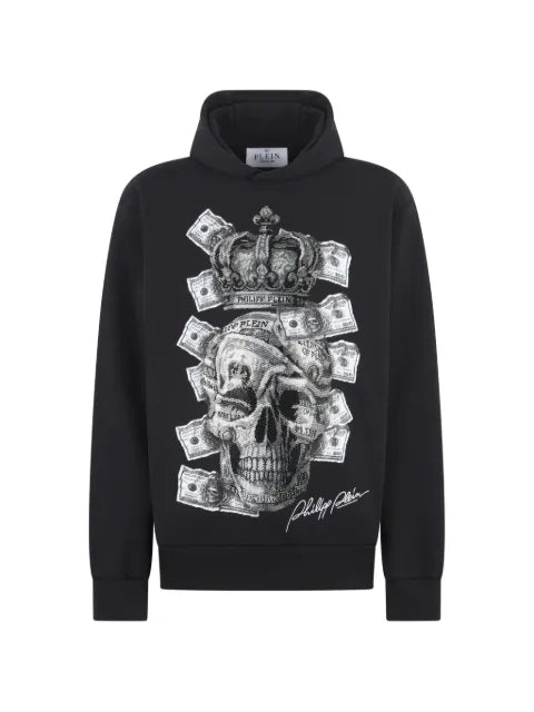 Philipp Plein hoodie Dollar Skull stones
