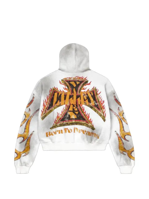 Vale Reborn Waffle zip-up hoodie