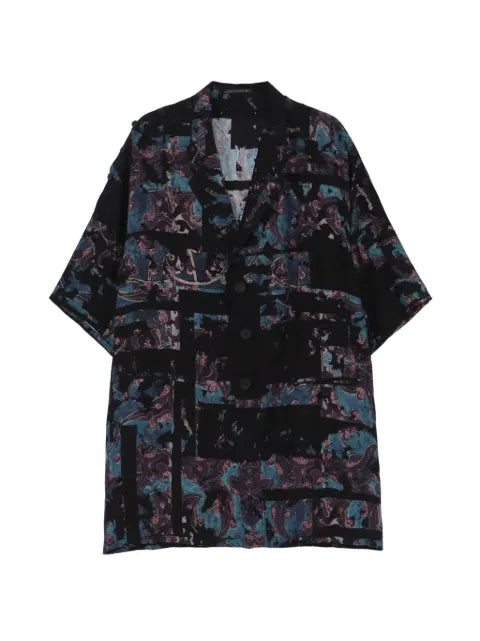 Yohji Yamamoto patterned silk jacket