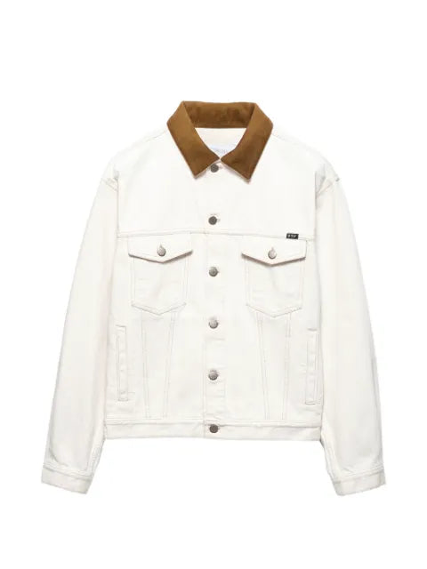 Prada old denim jacket with leather details