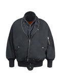 JUNTAE KIM laser-slashed bomber jacket