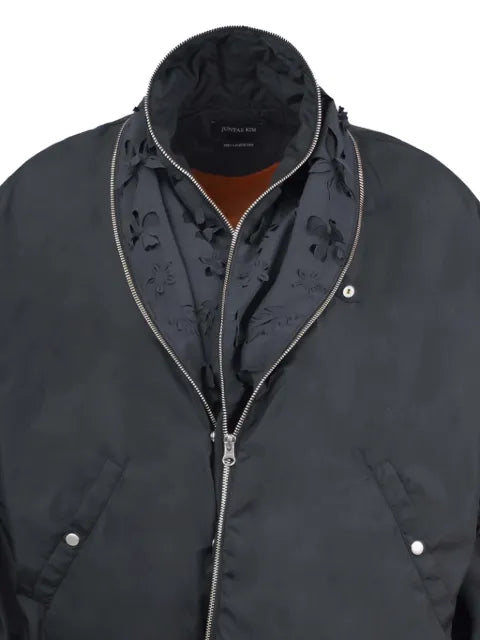 JUNTAE KIM laser-slashed bomber jacket