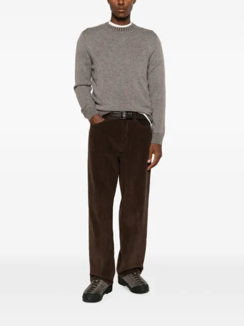 Vengera ribbed-knit-trim sweater