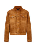 DSQUARED2 weathered suede oversized jean jacket