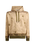 ETRO cotton-blend hooded sweatshirt with placed Pegaso-print