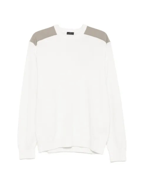 Paul & Shark contrast-panel crew-neck sweater