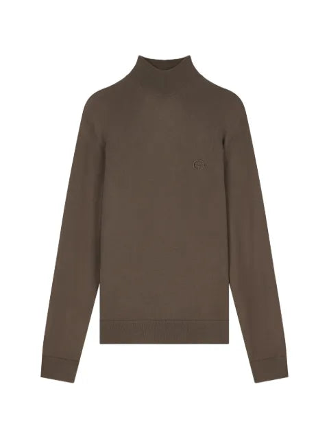 Giorgio Armani logo-embroidered high-neck sweater