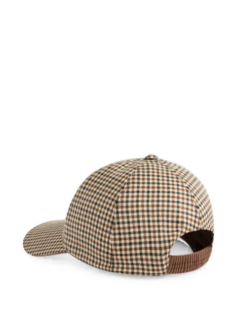 Moncler checked baseball cap