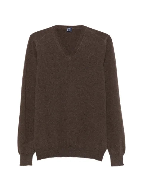 Fedeli V-neck ribbed-trim sweater