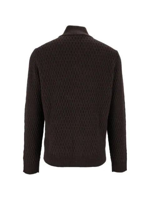 Peserico honeycomb-knit button-up cardigan
