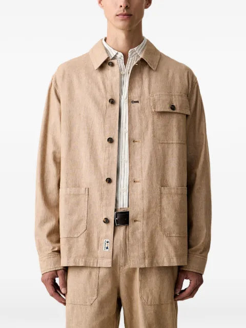 Scotch & Soda button-up patch-pocket jacket
