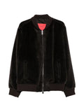 Isaia Varsity faux-fur ribbed-trim bomber jacket