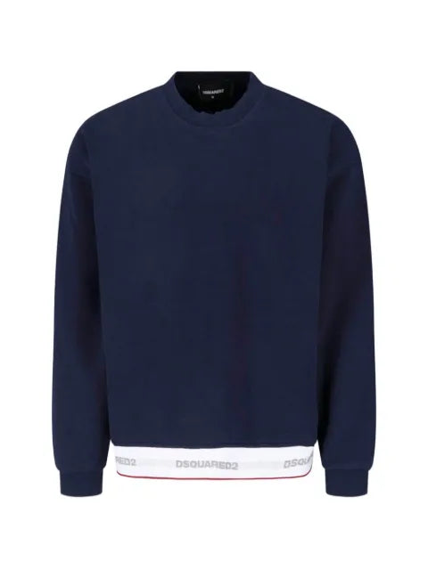 DSQUARED2 logo-waistband cotton sweatshirt