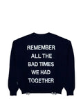 RASSVET distressed slogan-knit sweater