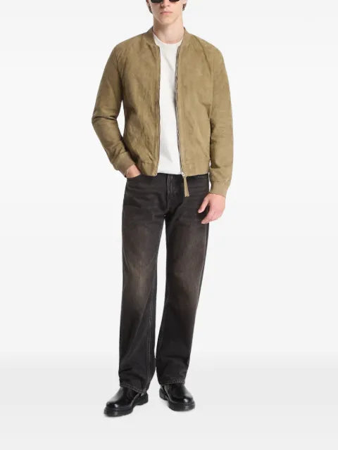 AllSaints Morten suede bomber jacket