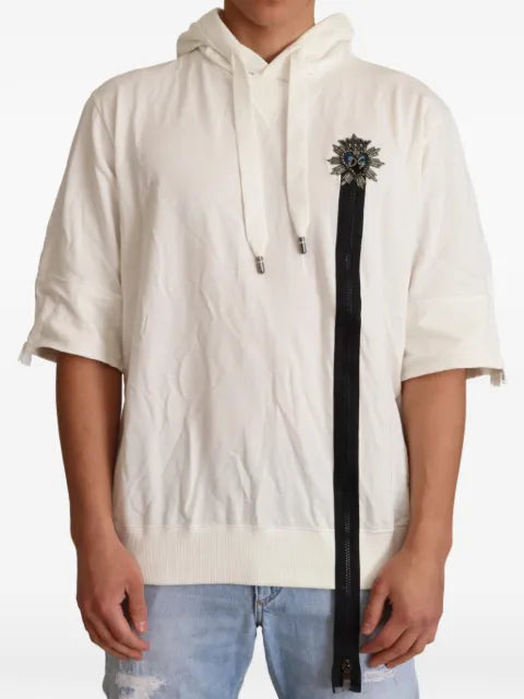 Dolce & Gabbana embroidered short-sleeve hoodie