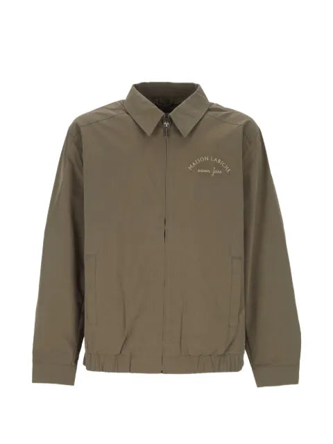 Maison Labiche logo-embroidered zip-up bomber jacket