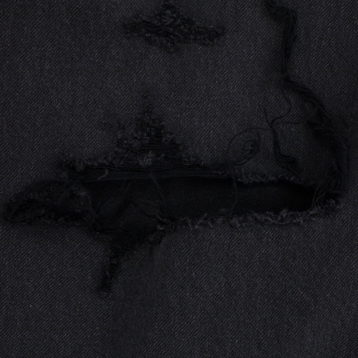 Black Crossed Denim Pants