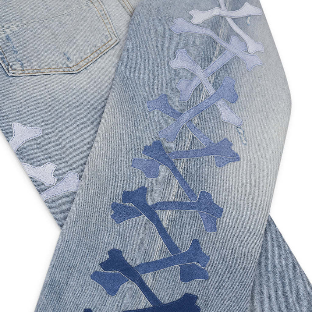 Stone Indigo/Blue Gradient Bones Straight Jeans
