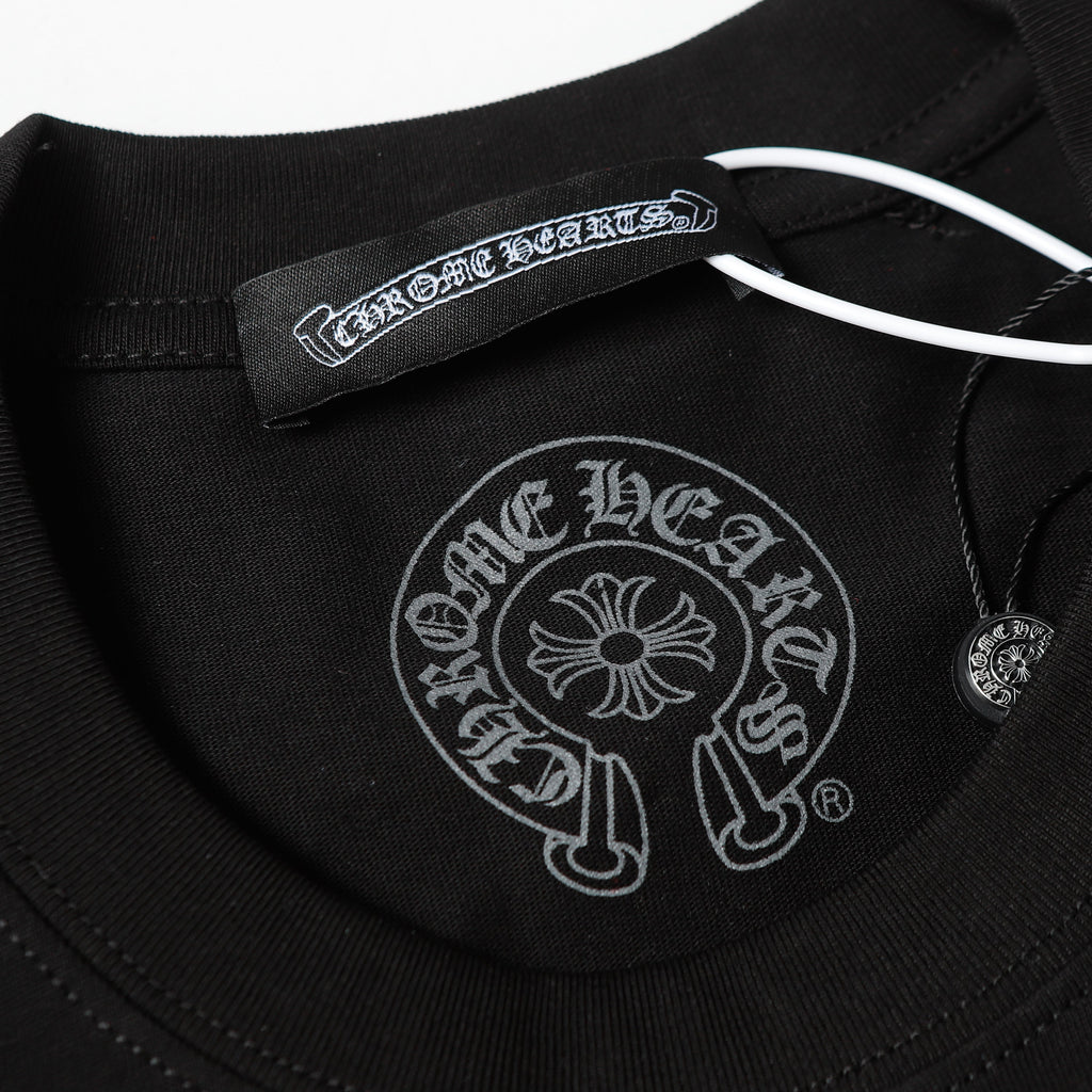 Chrome Hearts Triple Cross Logo Short Sleeve T-shirt 2237