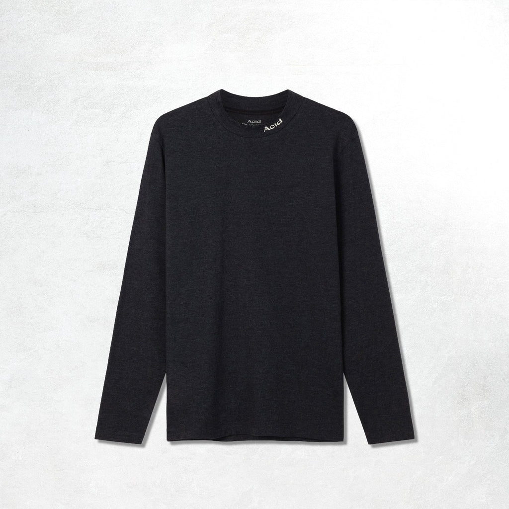 Acid Running Mock Neck T-Shirt: Vintage Black