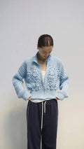 crotch zip up sweater