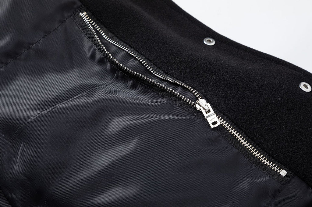 Amiri Bone Towel Embroidered Collared Varsity Jacket Unisex