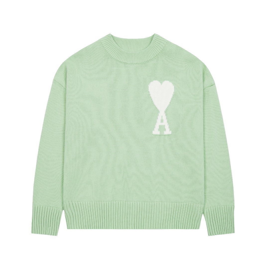 HEART SWEATER MINT (UNISEX)