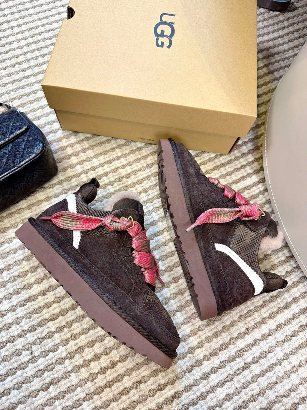 UGG Mauve Mel Suede Mesh Low-Top Shoes