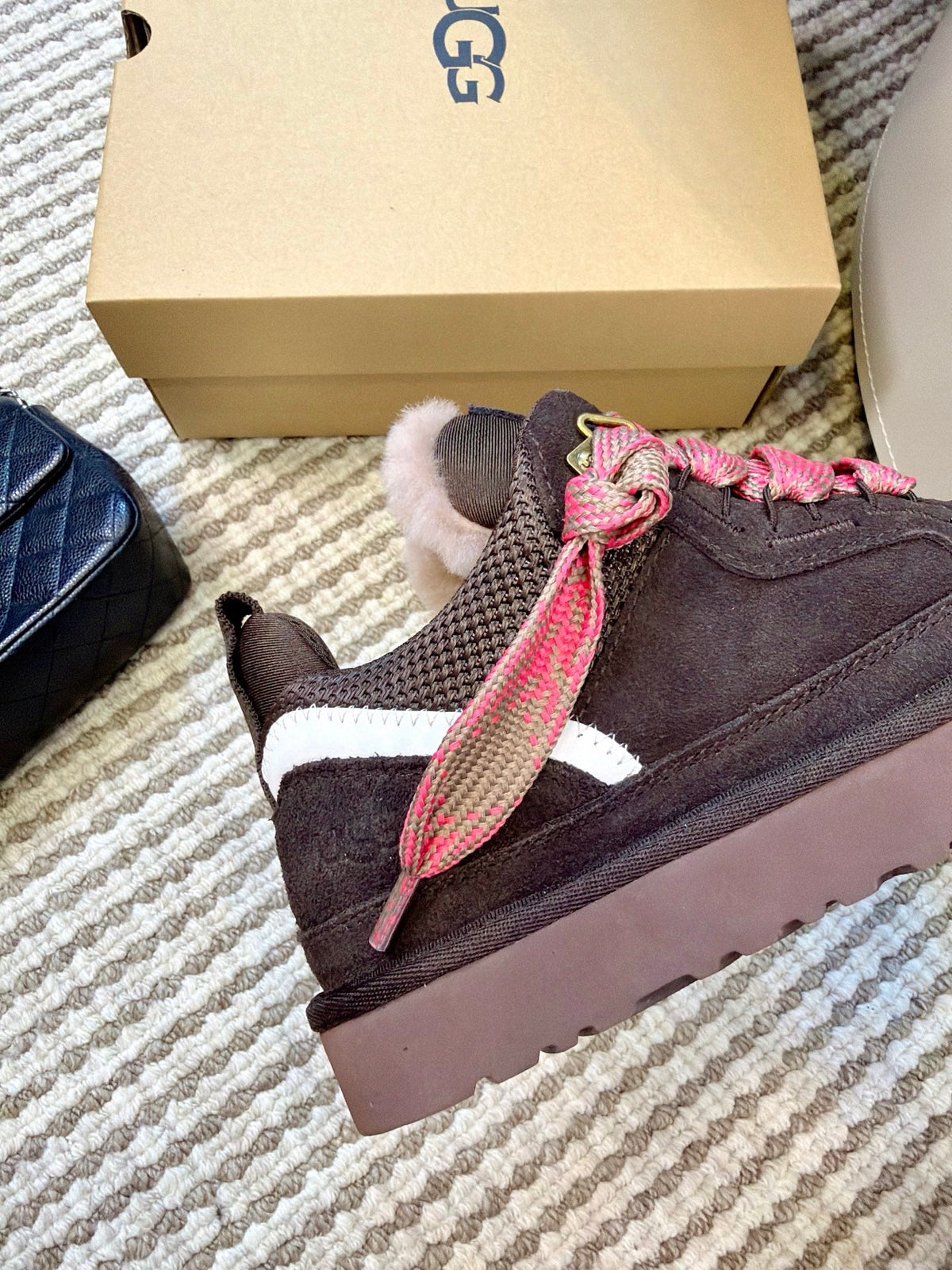 UGG Mauve Mel Suede Mesh Low-Top Shoes