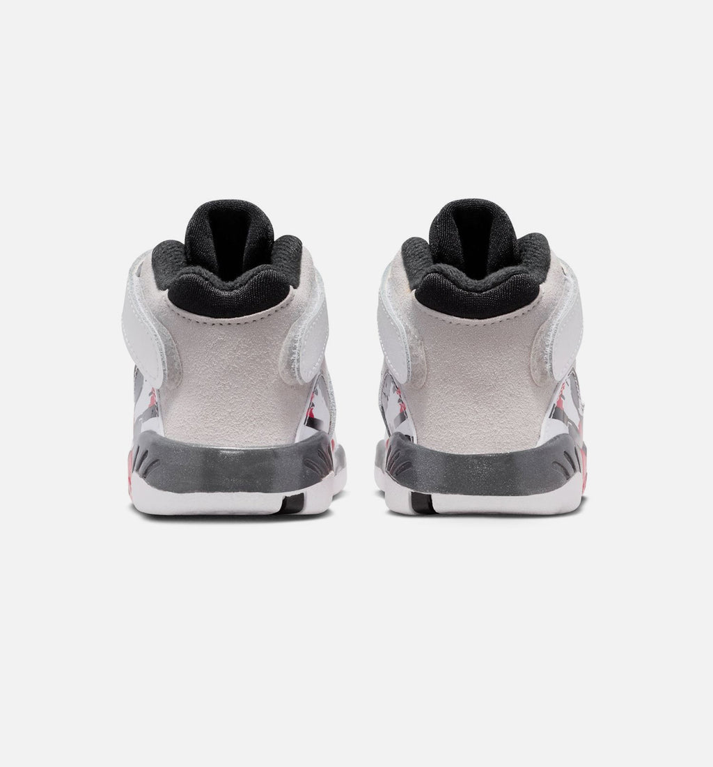 Air Jordan 8 Retro White and True Red Infant & Toddler Shoes - White/Black/True Red