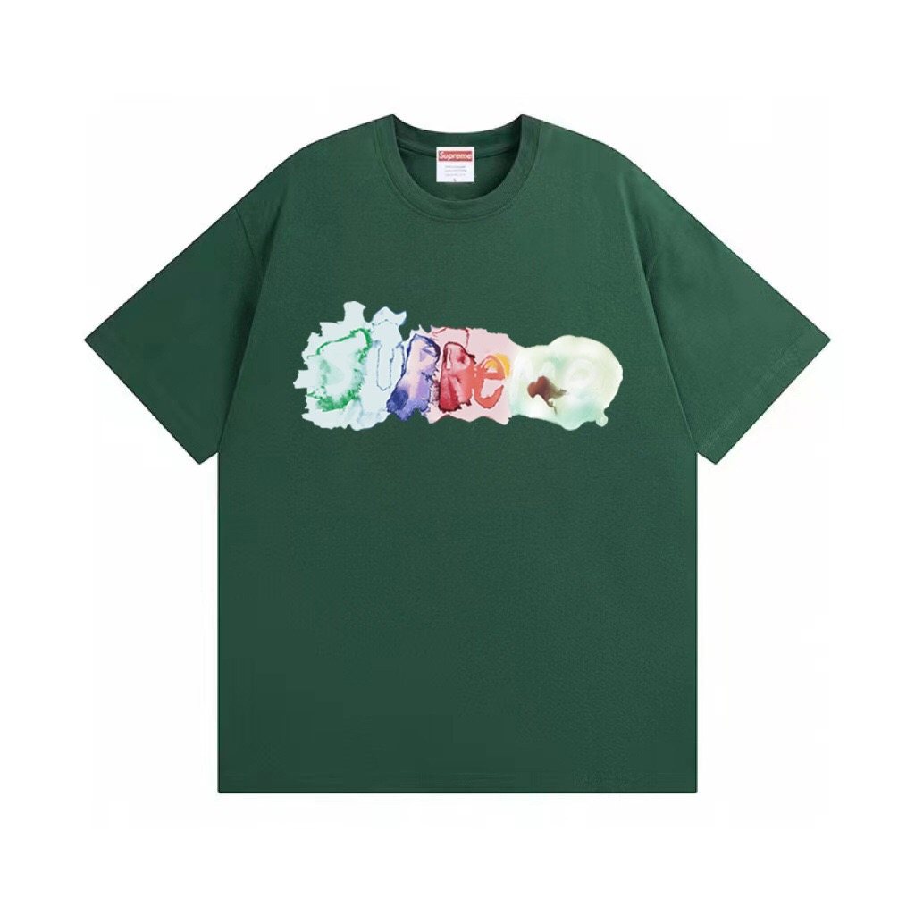 Supreme Watercolor Logo Graphic T-Shirt