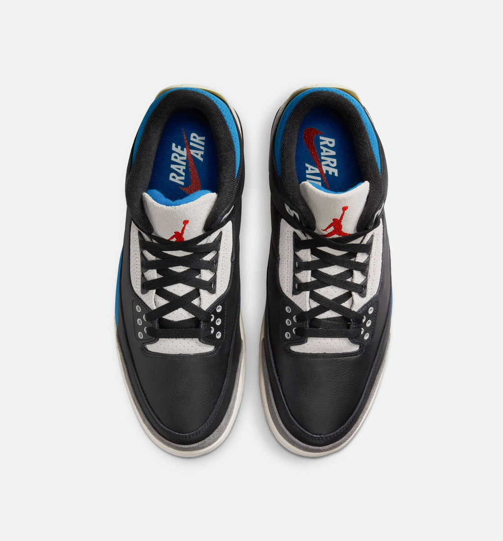 Air Jordan 3 Retro OG Rare Air – Men's Lifestyle Shoe | Black/Chile Red/Neutral Grey