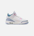 Air Jordan 3 Retro Cobalt Bliss | Grade School Lifestyle Shoe | White/Cobalt Bliss/Football Grey/Pink Glaze