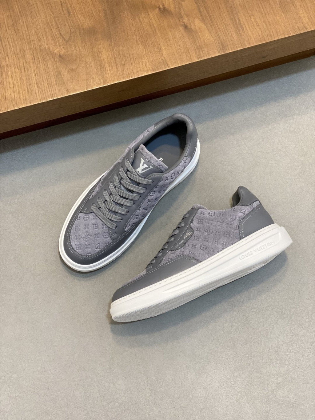 Louis Vuitton Monogram Low-Top Sneakers - Tonal Monogram-Patterned Upper